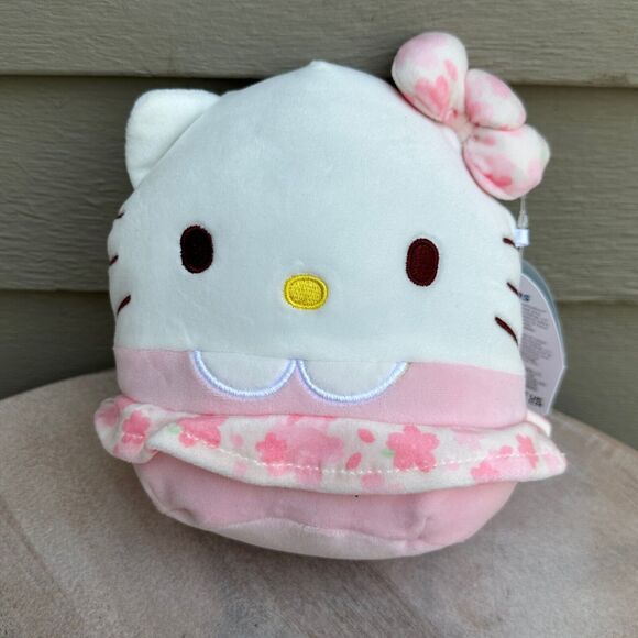 Squishmallows Other - Squishmallow Sanrio Hello Kitty Sakura 8 Inch Floral Dress Bow Soft Plush New